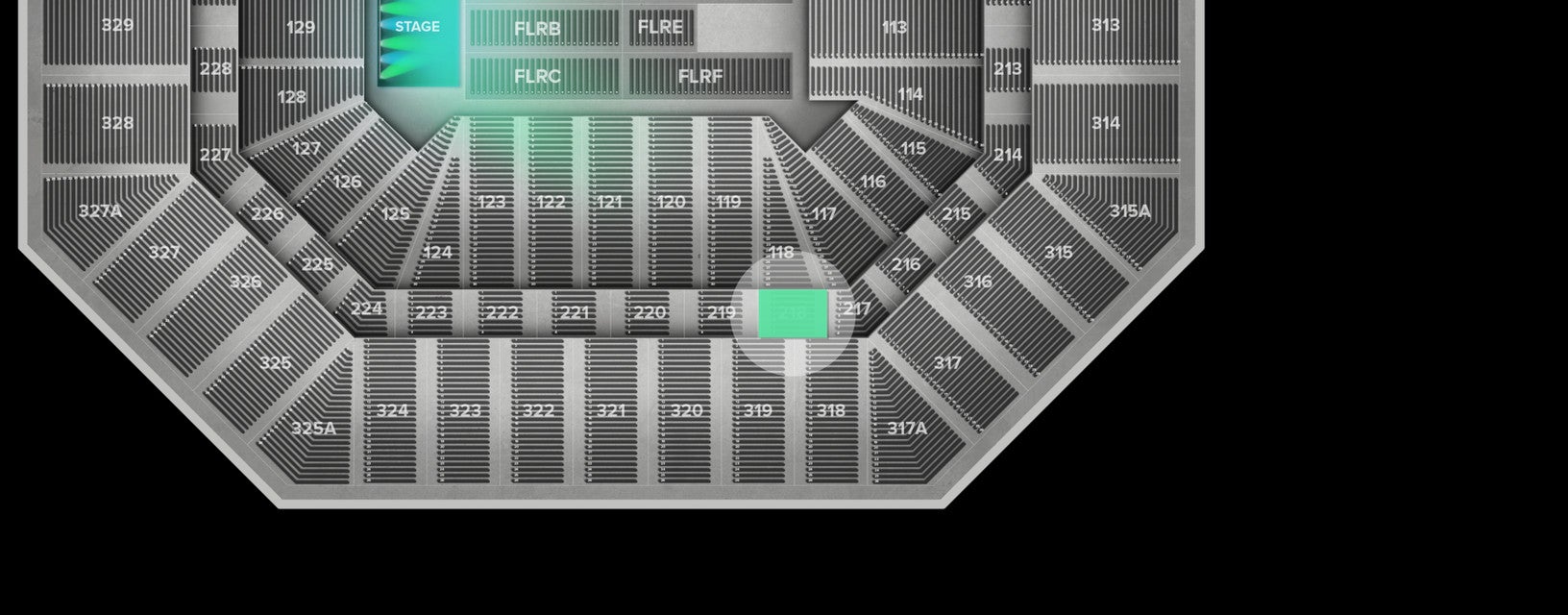 Seat view from Middle
