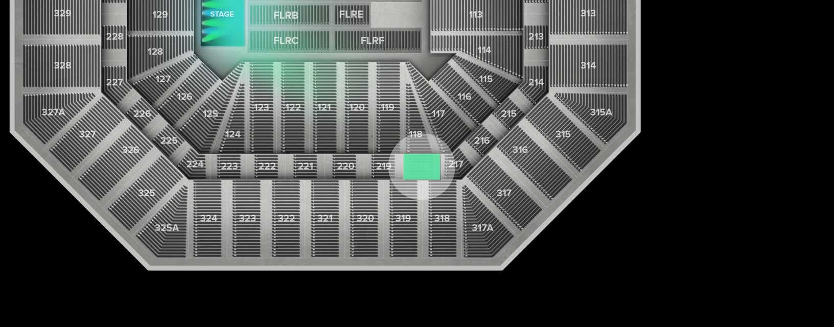 Seat view from Middle