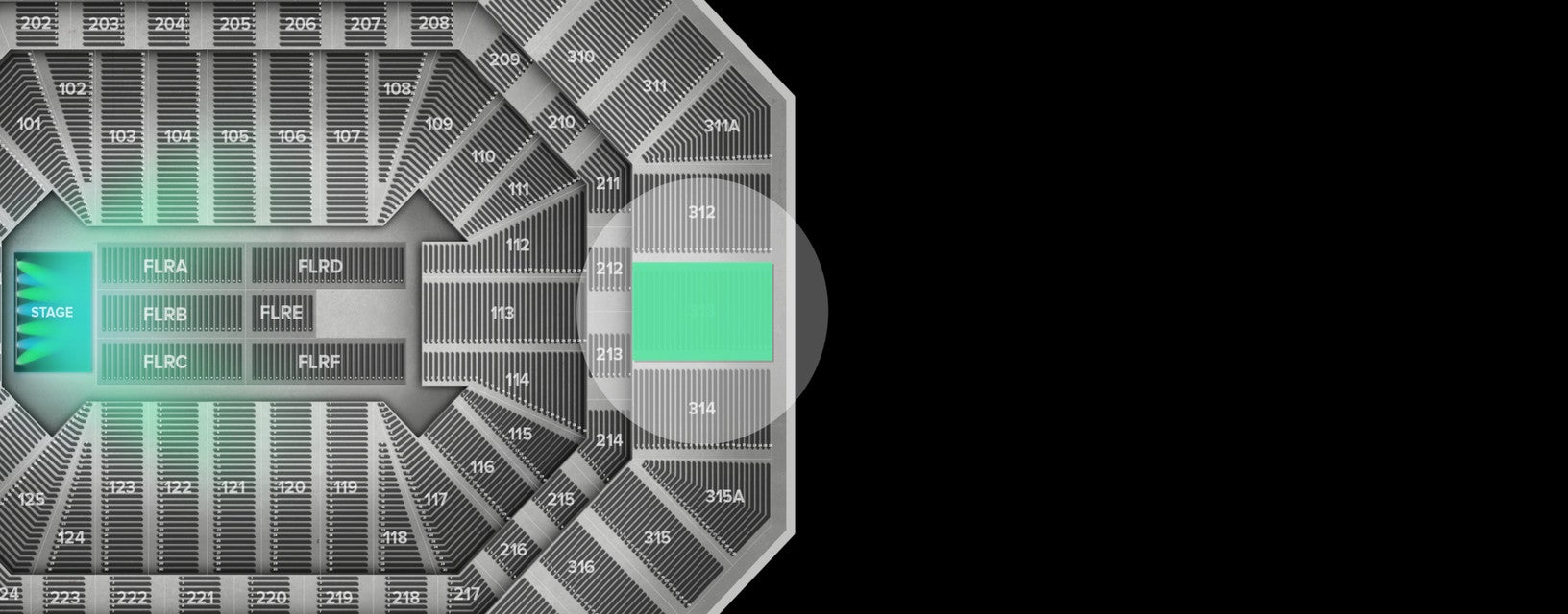 Seat view from Upper