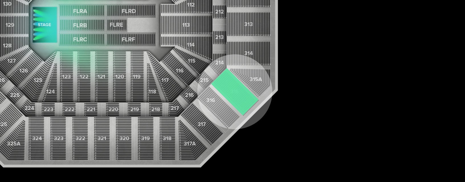 Seat view from Upper