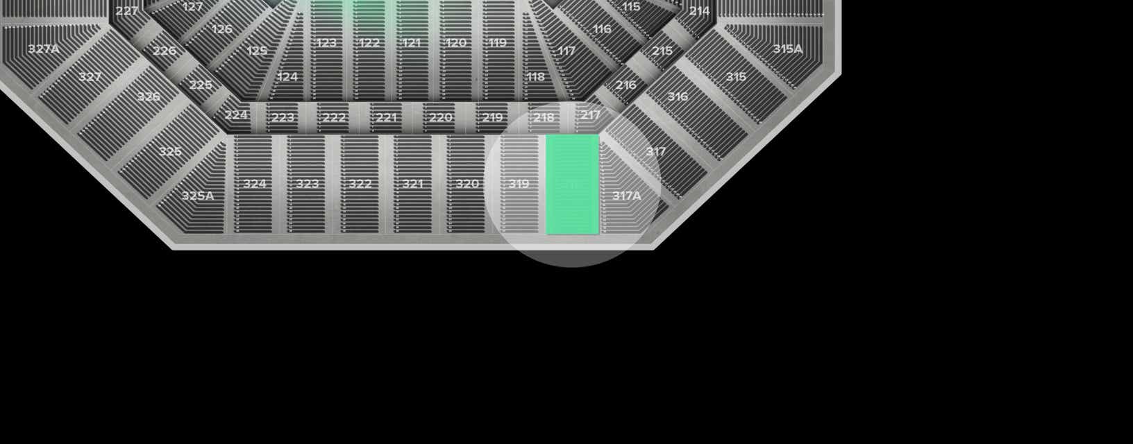 Seat view from Upper