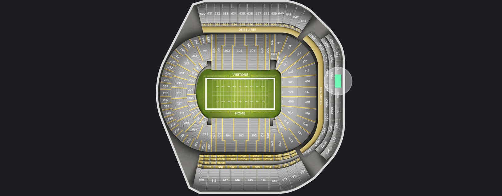 Seat view from South Upper
