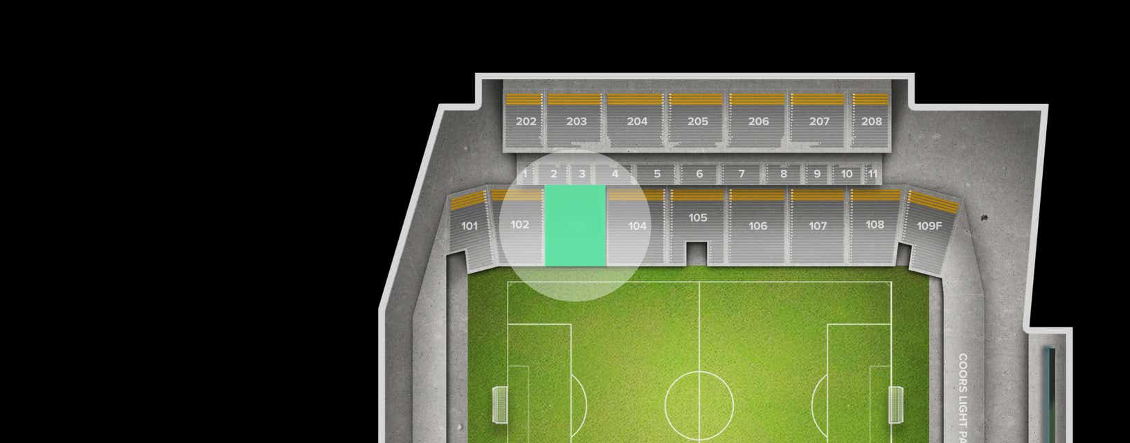 Seat view from Lower Sideline