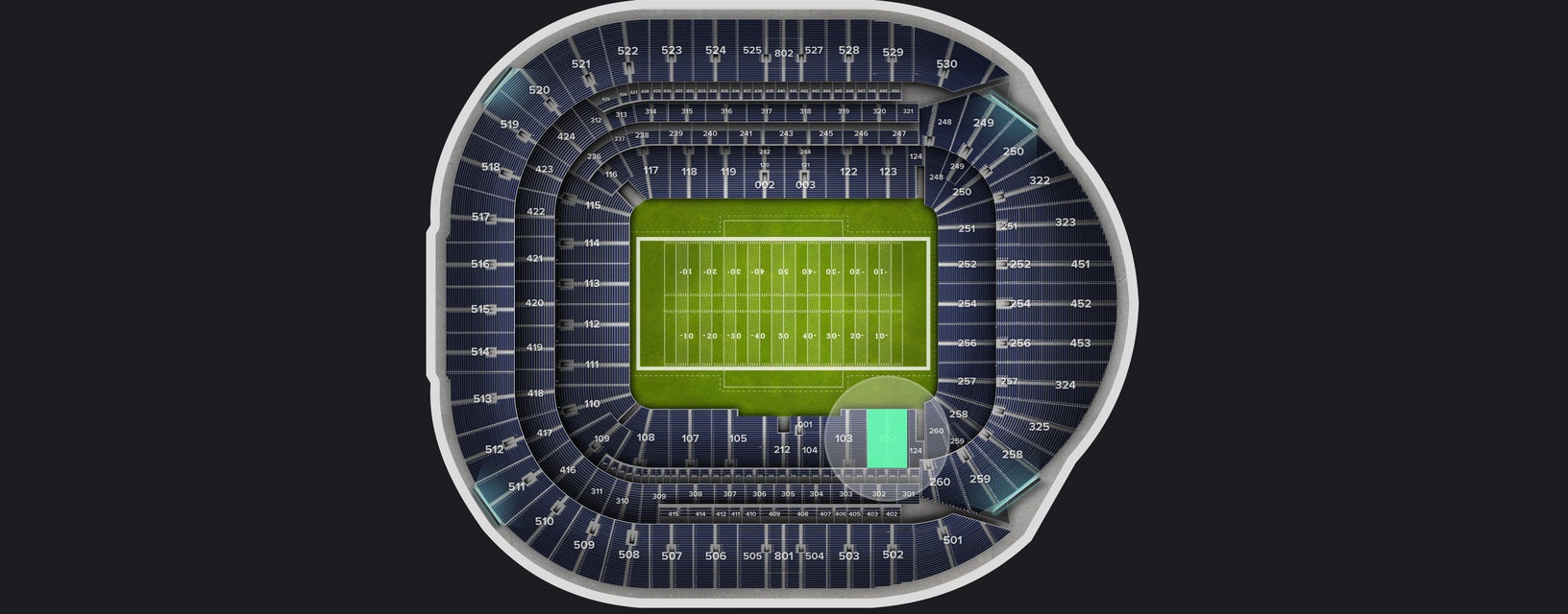 Seat view from Level 1