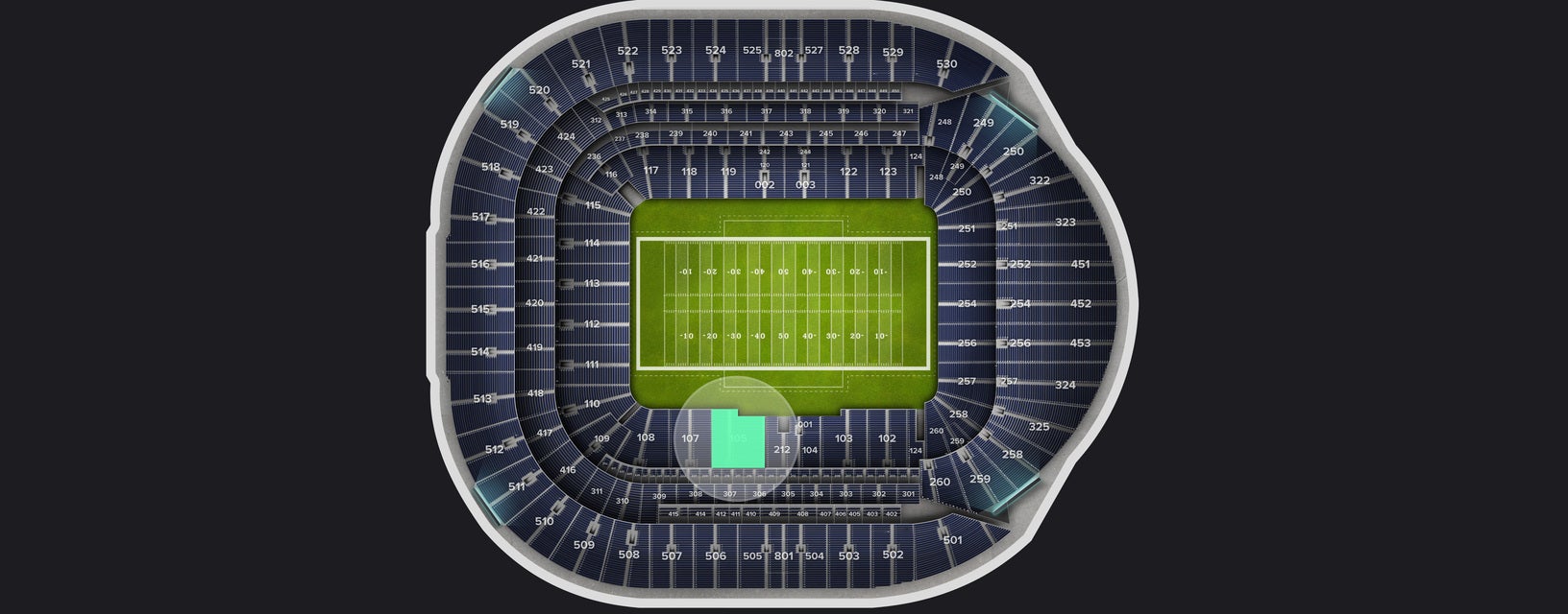 Seat view from Level 1
