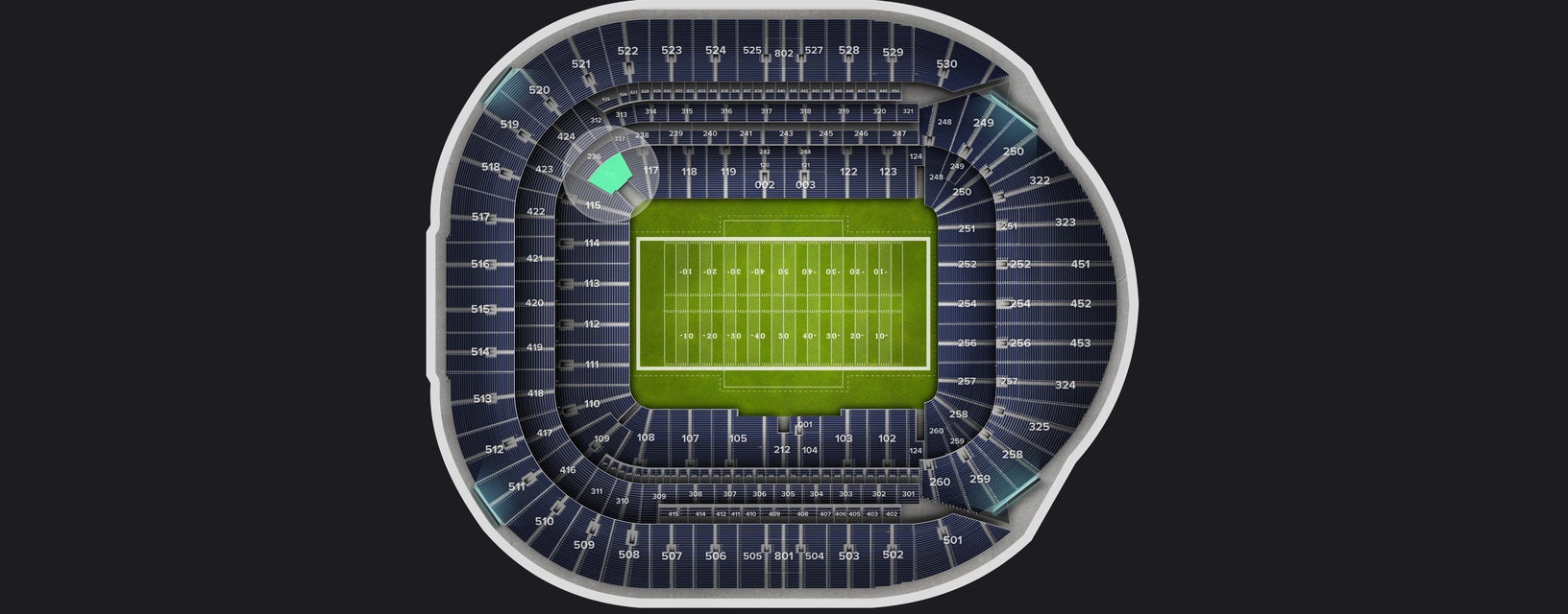 Seat view from Level 1