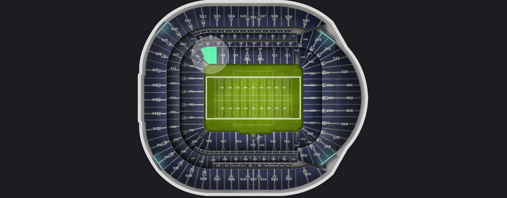 Seat view from Level 1