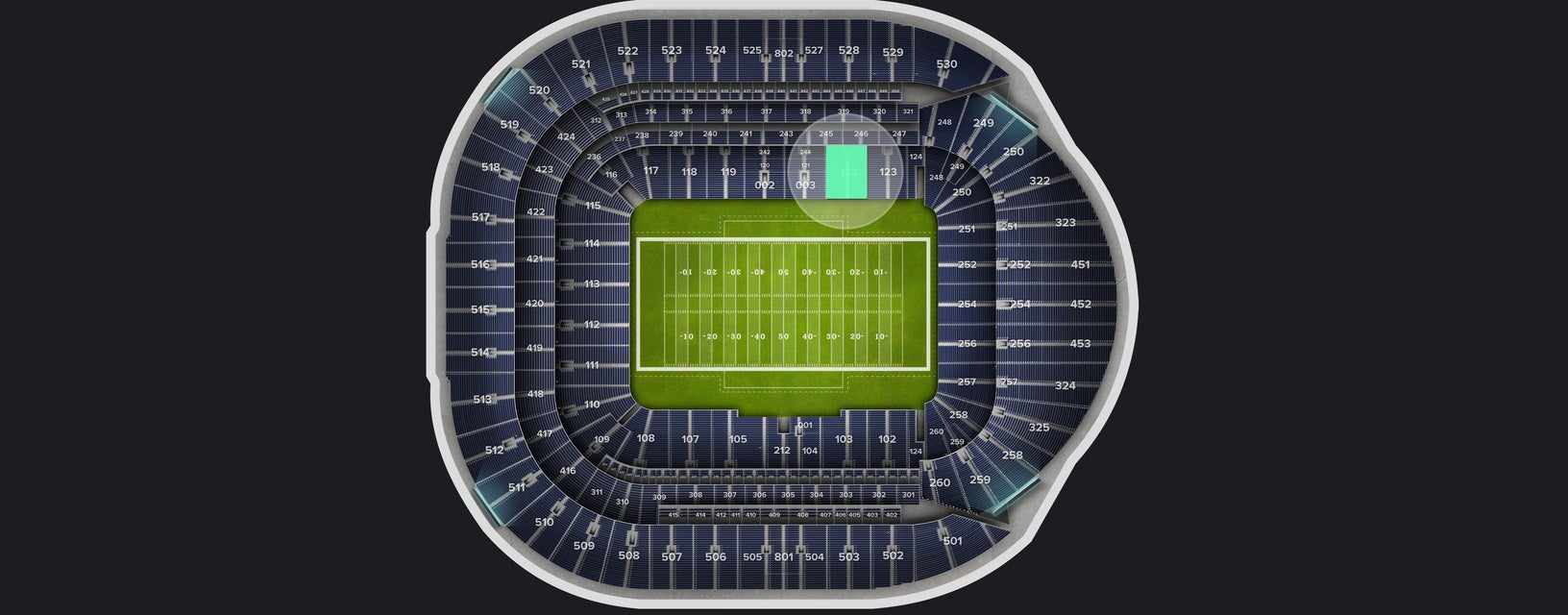 Seat view from Level 1