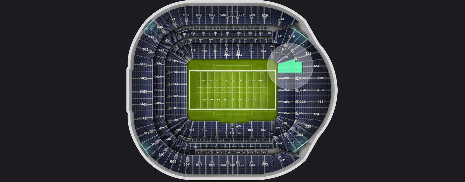 Seat view from Level 2 Premium