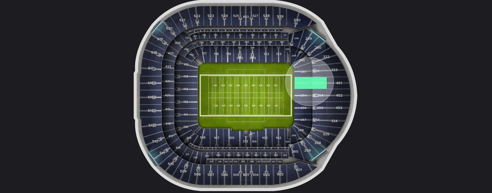 Seat view from Level 2 Premium