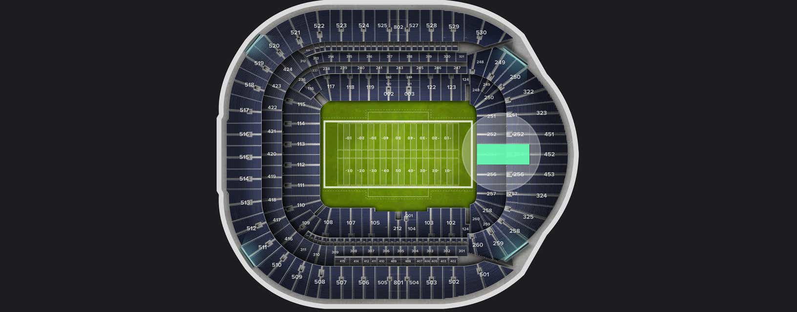 Seat view from Level 2 Premium
