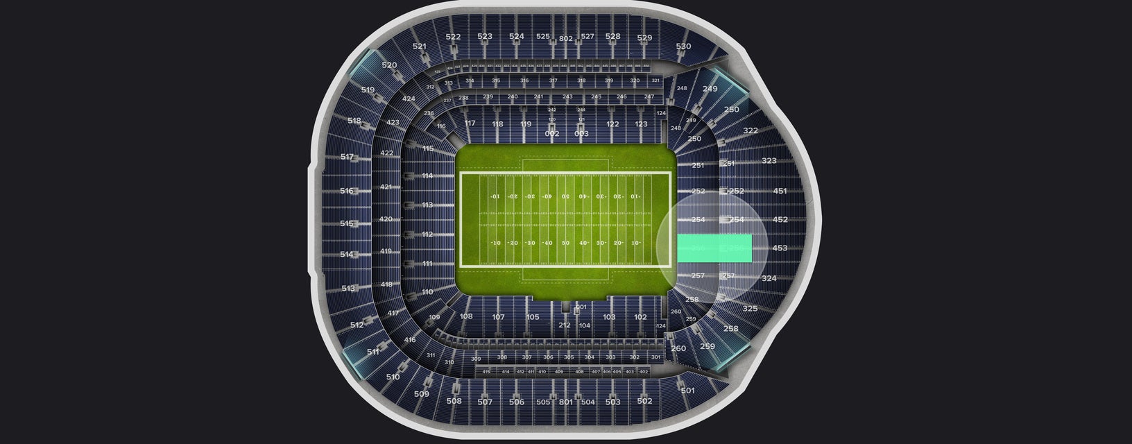 Seat view from Level 2 Premium