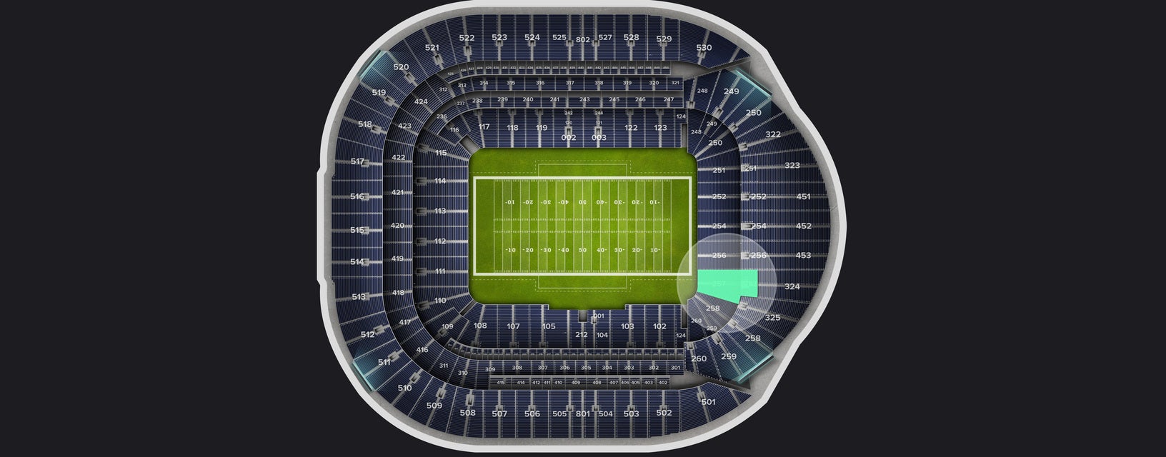 Seat view from Level 2 Premium