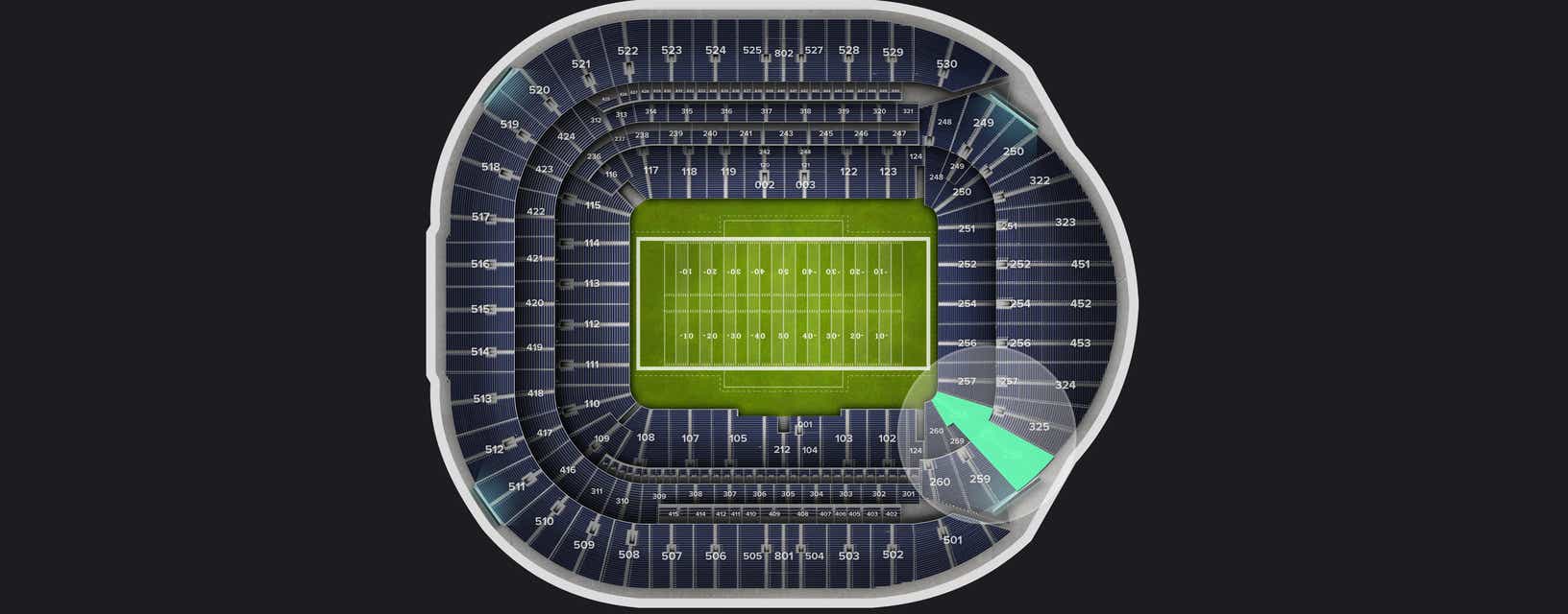Seat view from Level 2 Premium