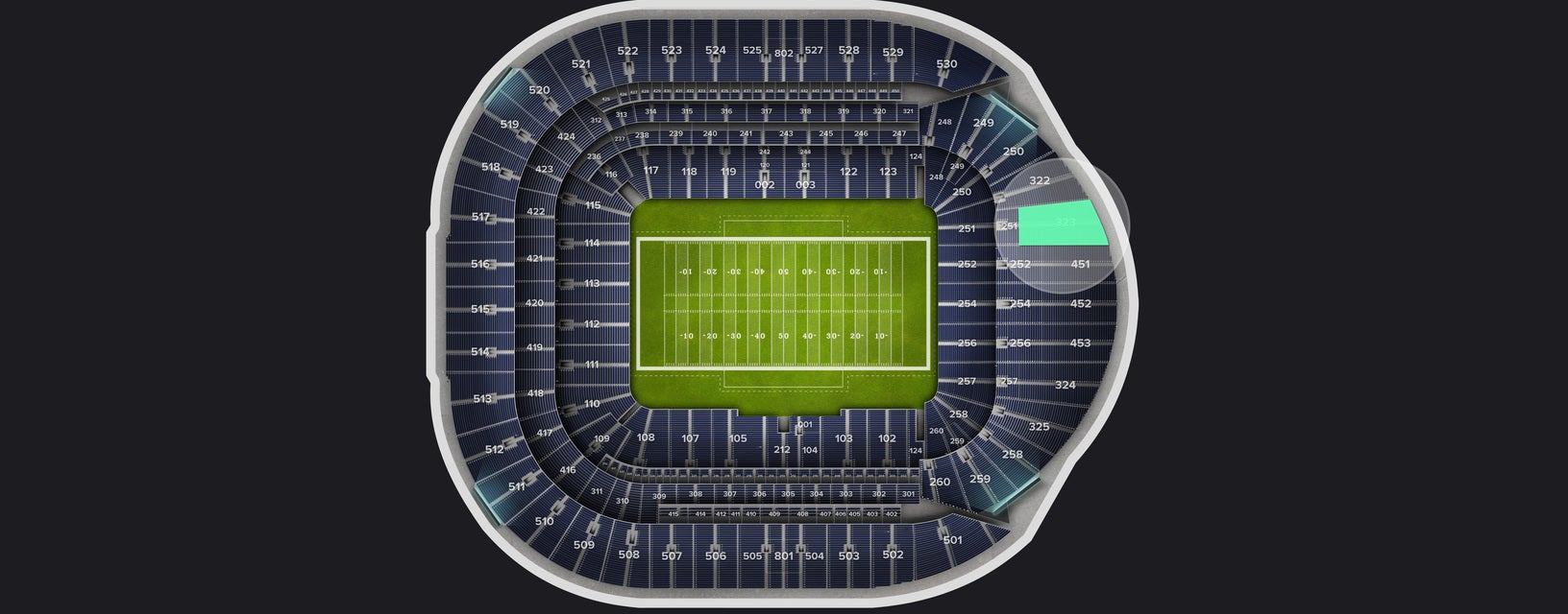 Seat view from Level 3