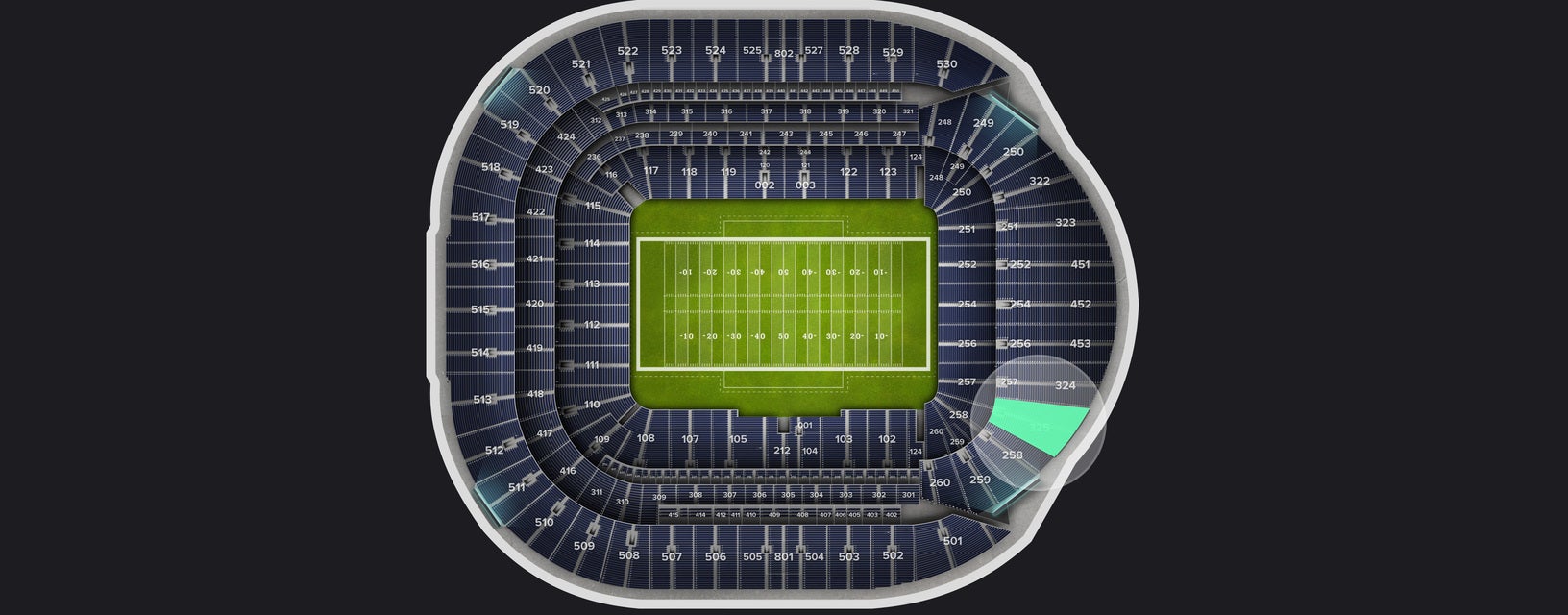 Seat view from Level 3