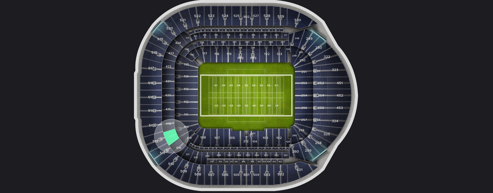 Seat view from Level 4