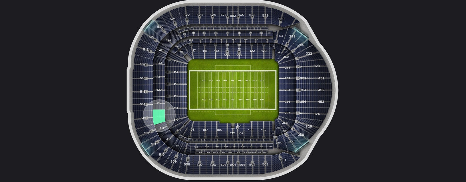 Seat view from Level 4