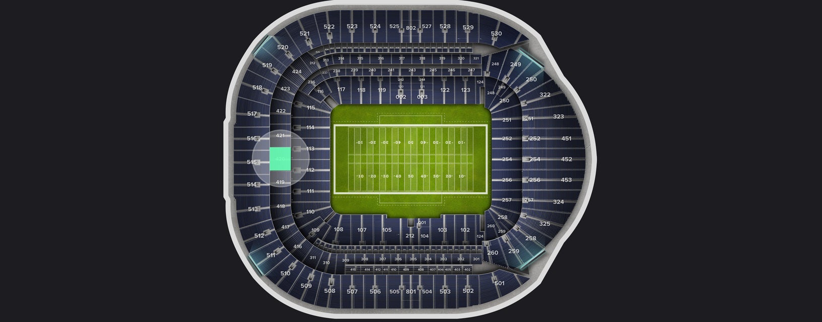 Seat view from Level 4