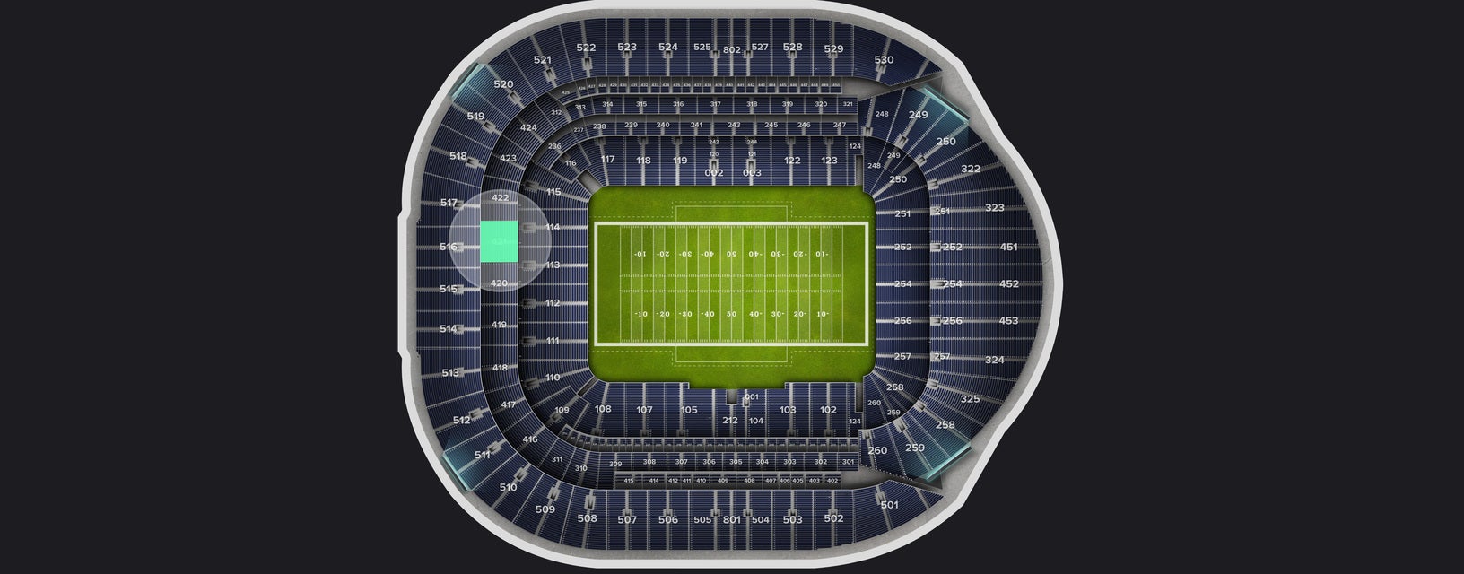 Seat view from Level 4