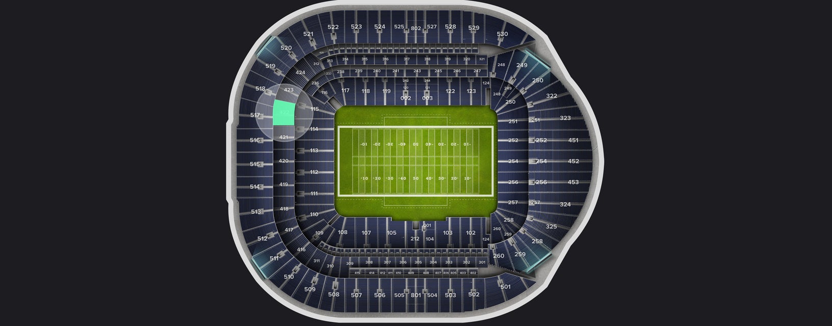 Seat view from Level 4