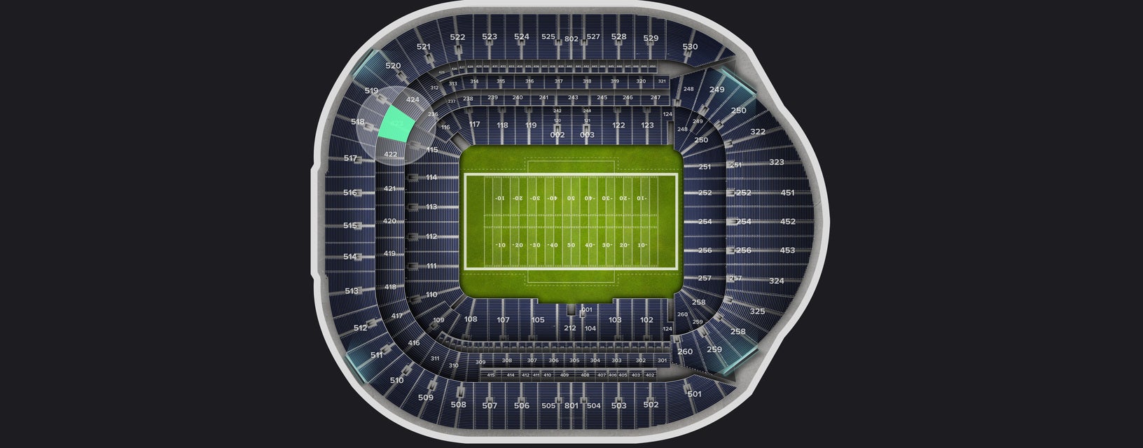 Seat view from Level 4