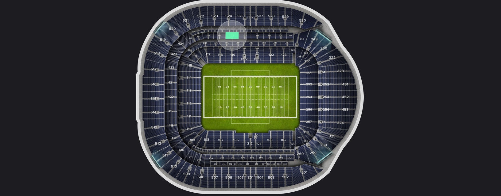 Seat view from VIP Packages