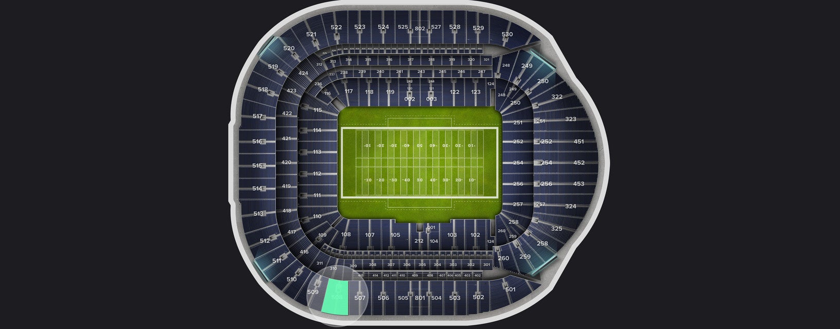 Seat view from Longside Upper