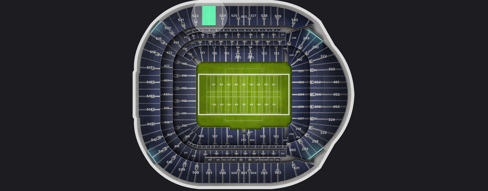 Seat view from Longside Upper