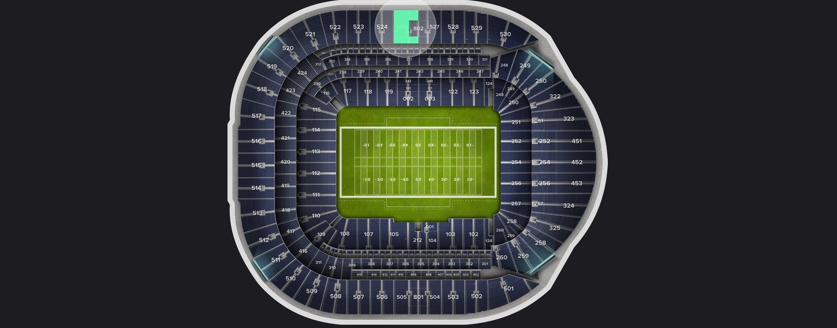Seat view from Longside Upper