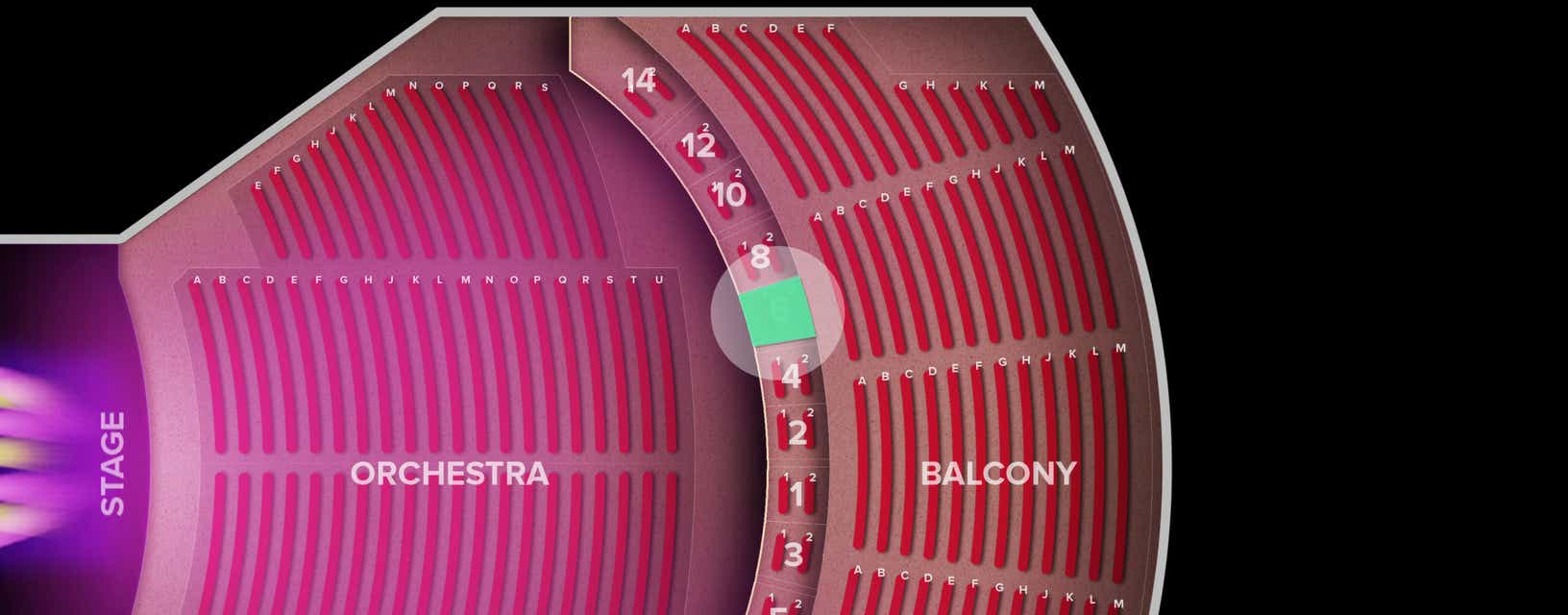 Seat view from Loge