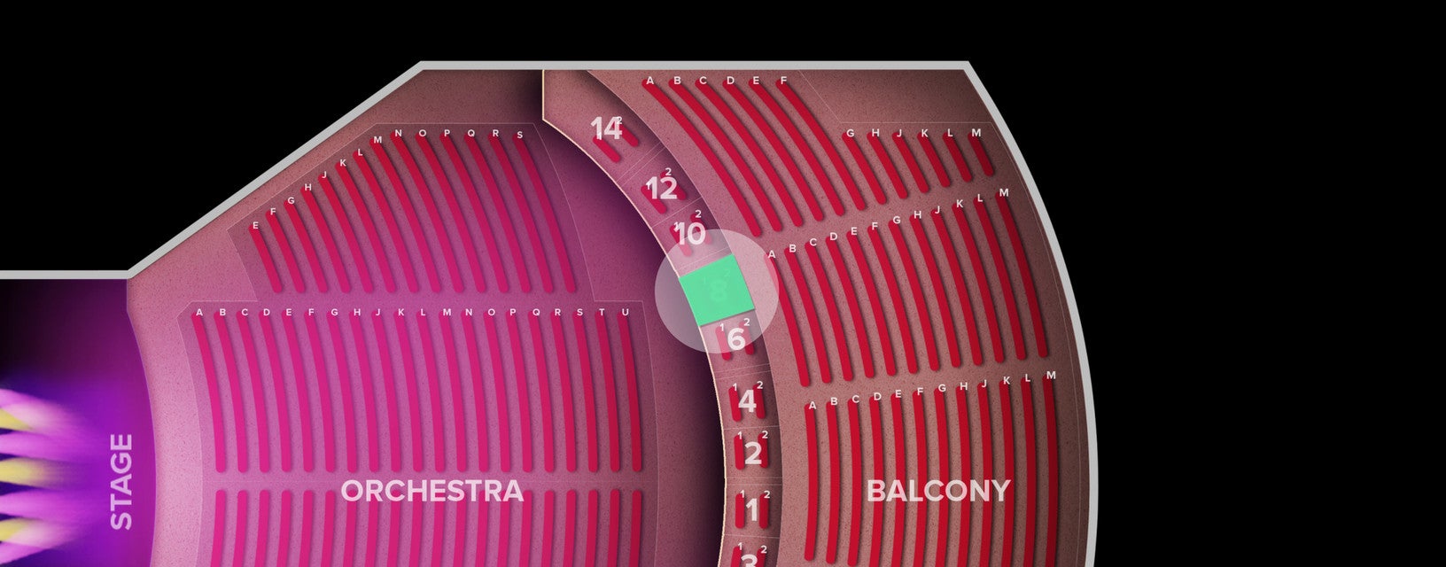 Seat view from Loge