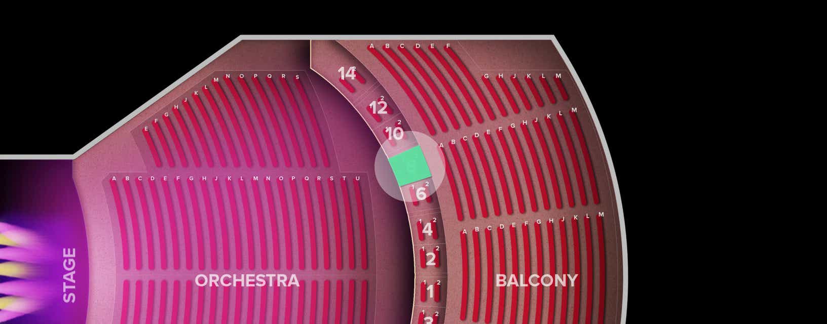 Seat view from Loge