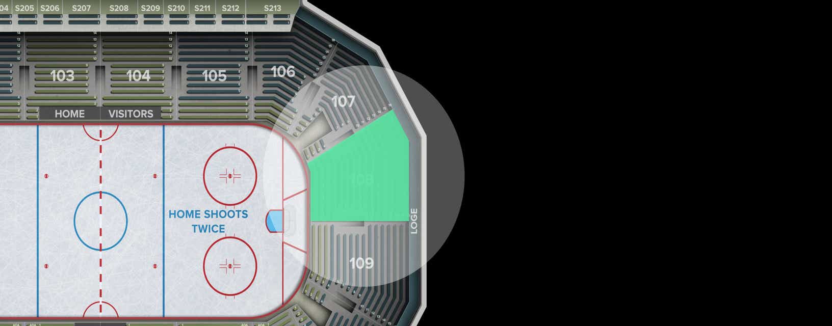 Seat view from 100 Level