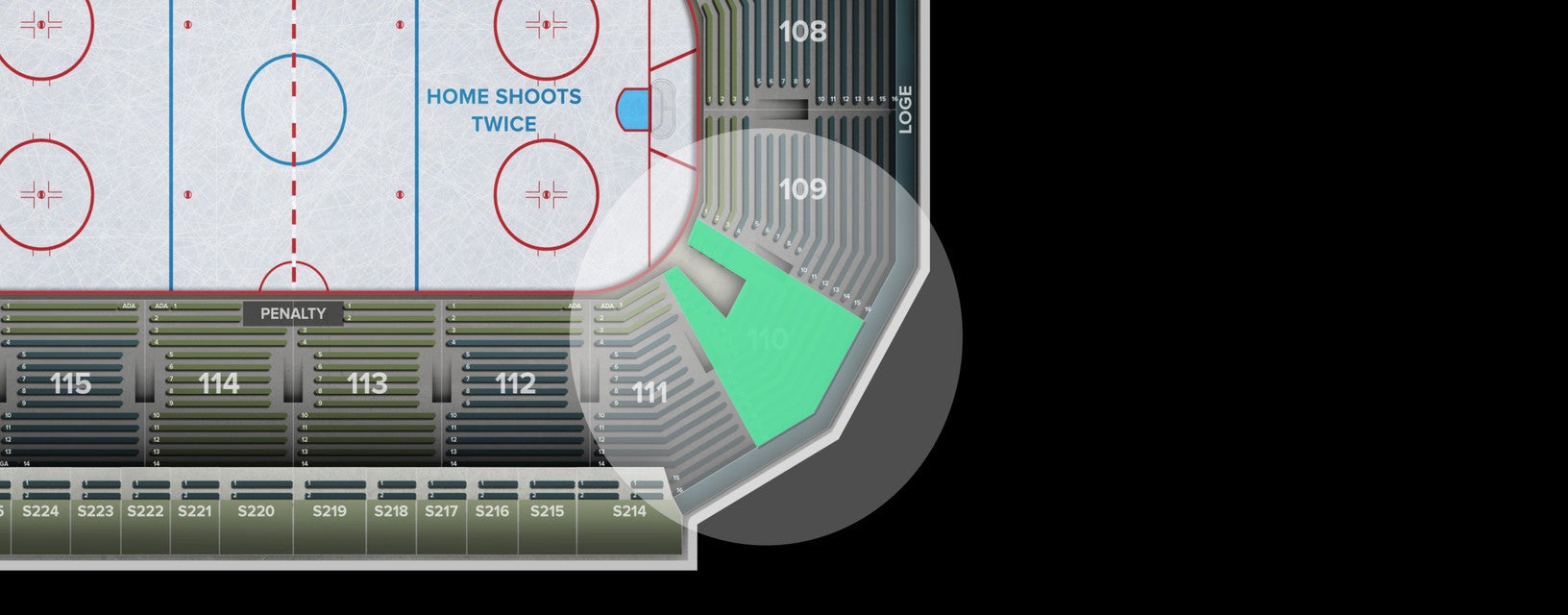 Seat view from 100 Level