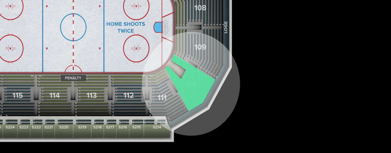 Seat view from 100 Level