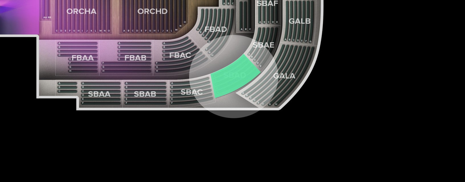 Seat view from Second Balcony