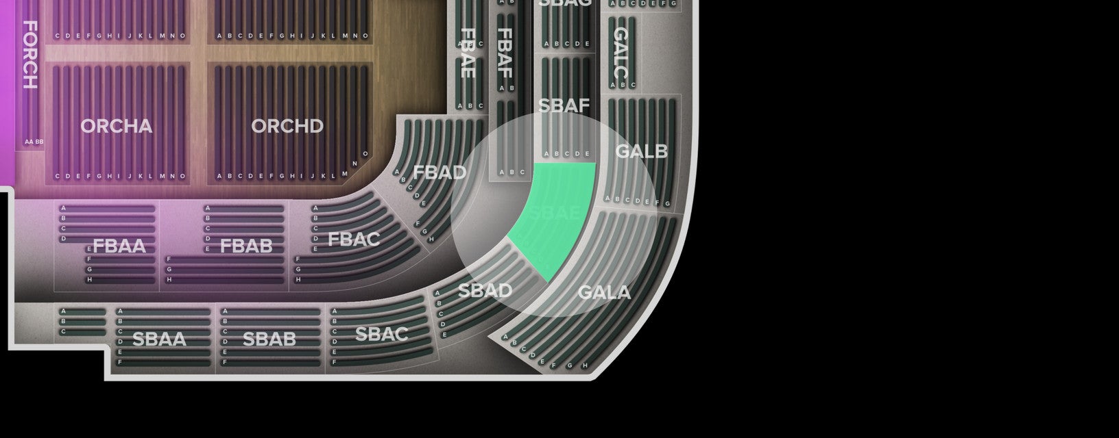 Seat view from Second Balcony