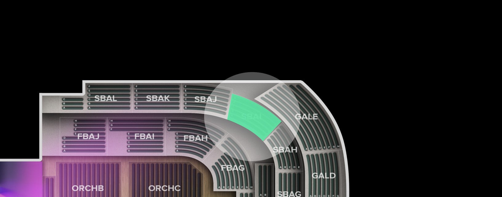 Seat view from Second Balcony