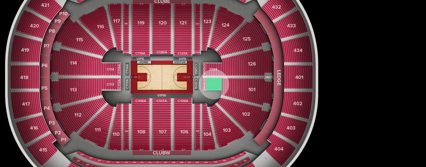 Seat view from Club