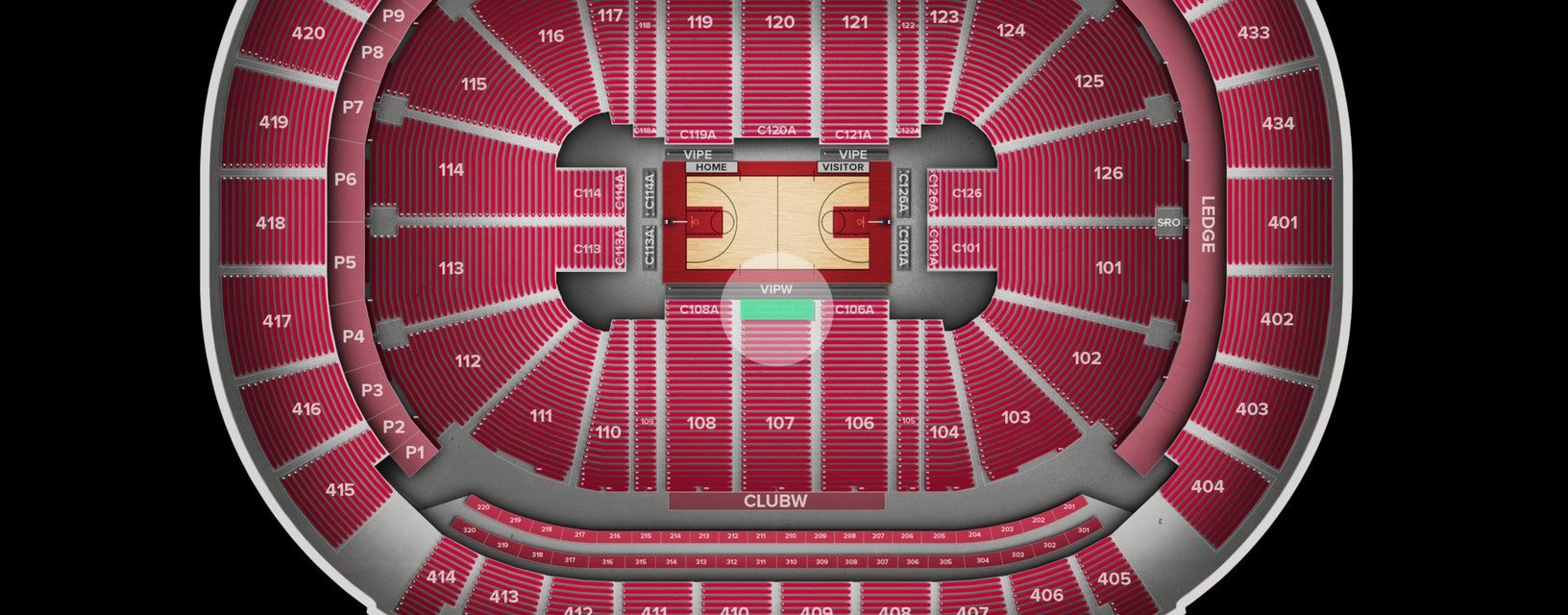 Seat view from Club