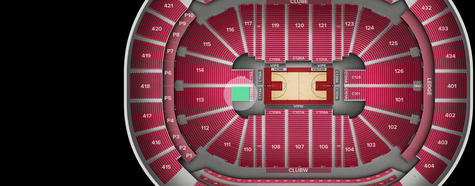 Seat view from Club