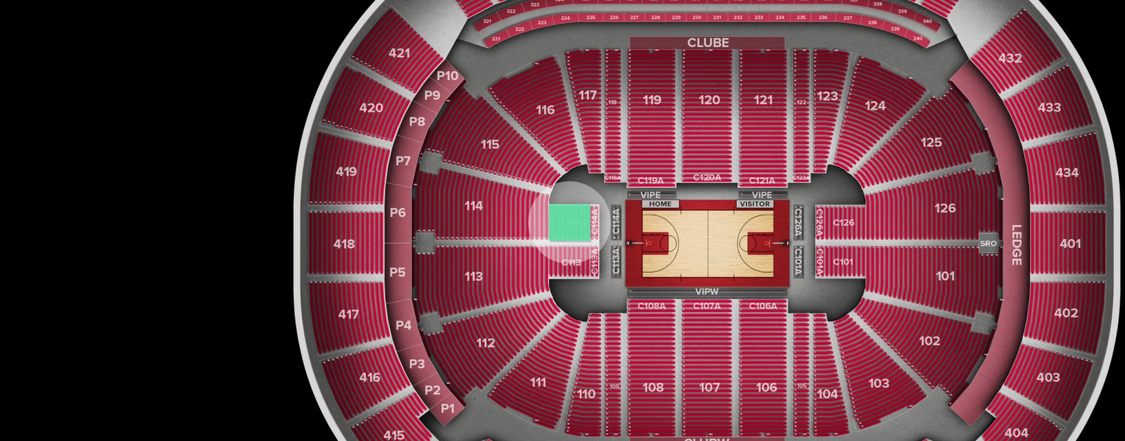 Seat view from Club