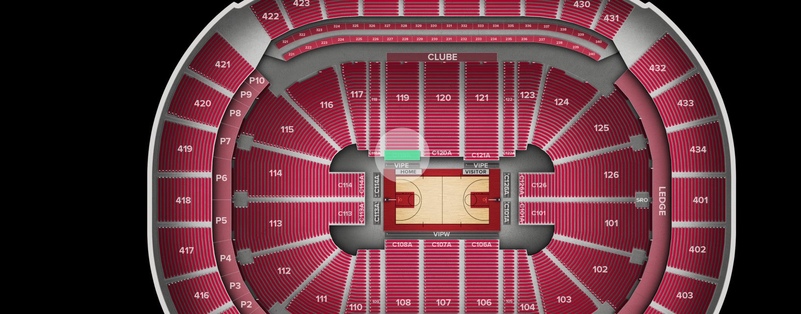 Seat view from Club