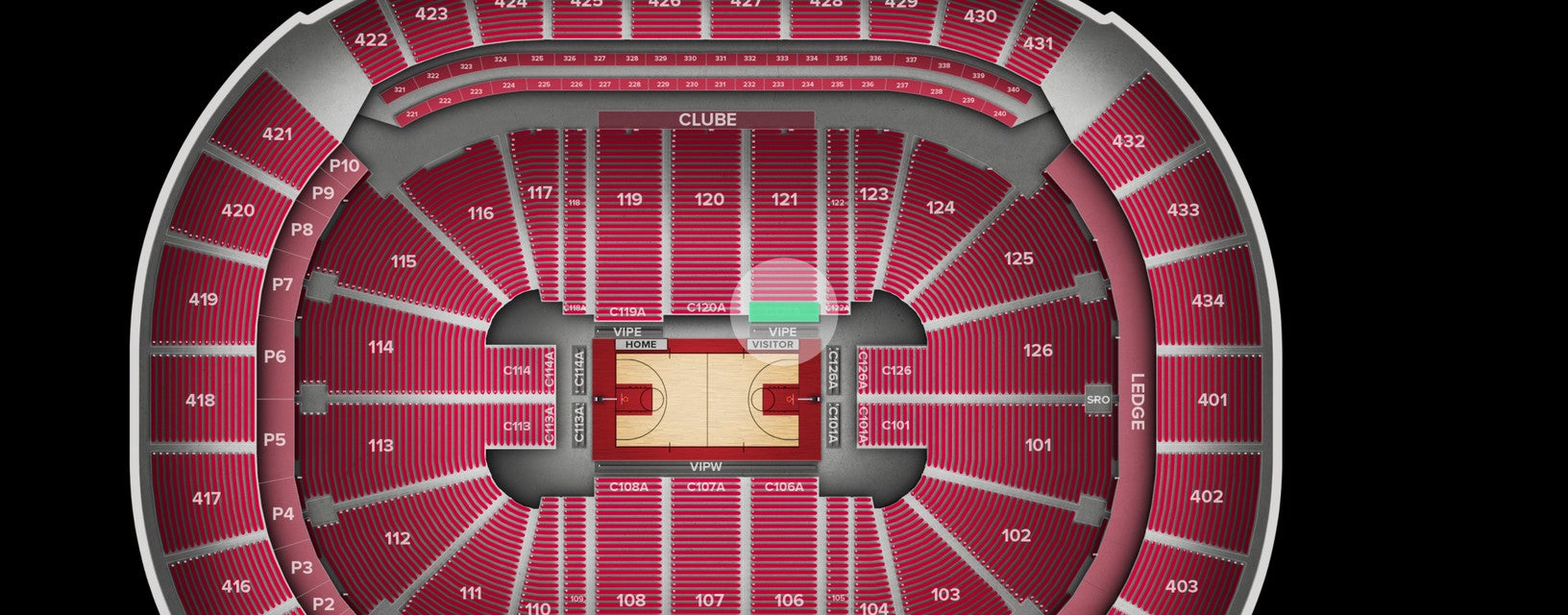 Seat view from Club