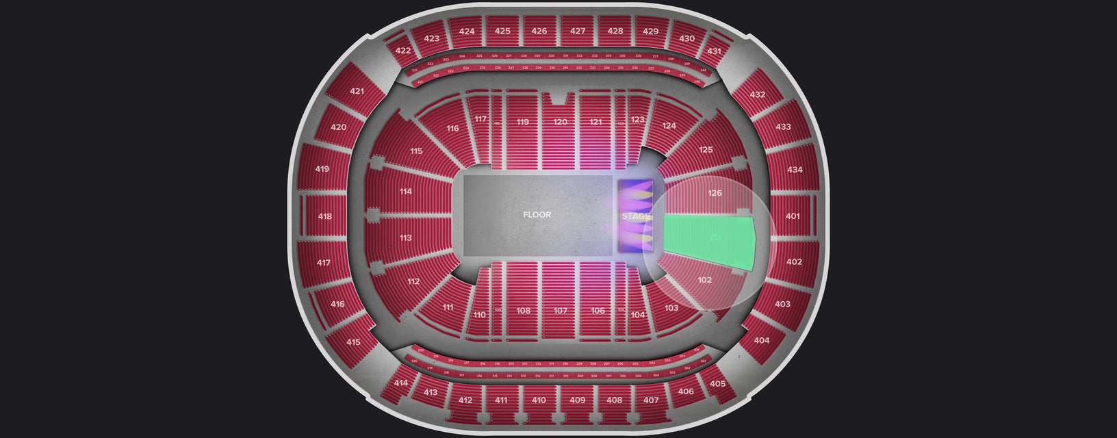 Seat view from Lower