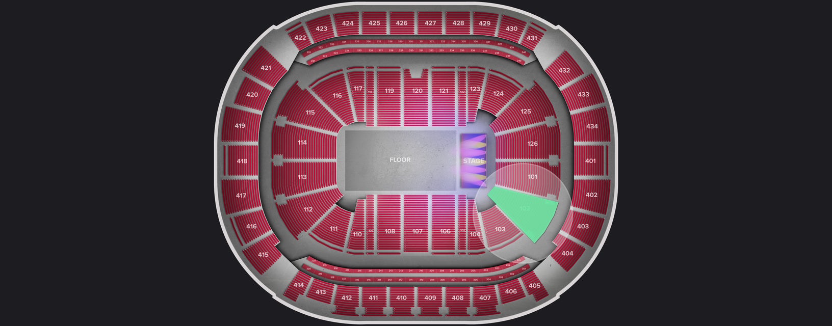 Seat view from Lower