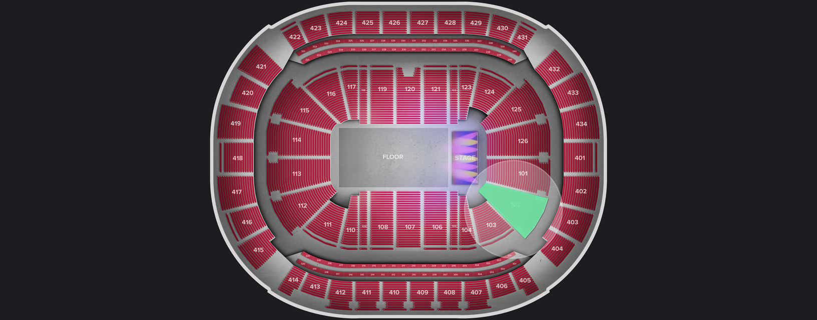 Seat view from Lower