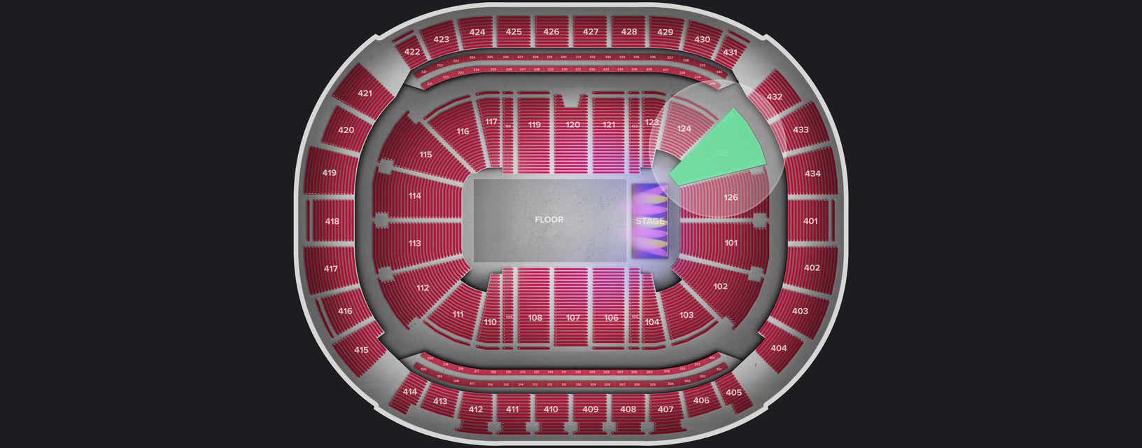 Seat view from Lower