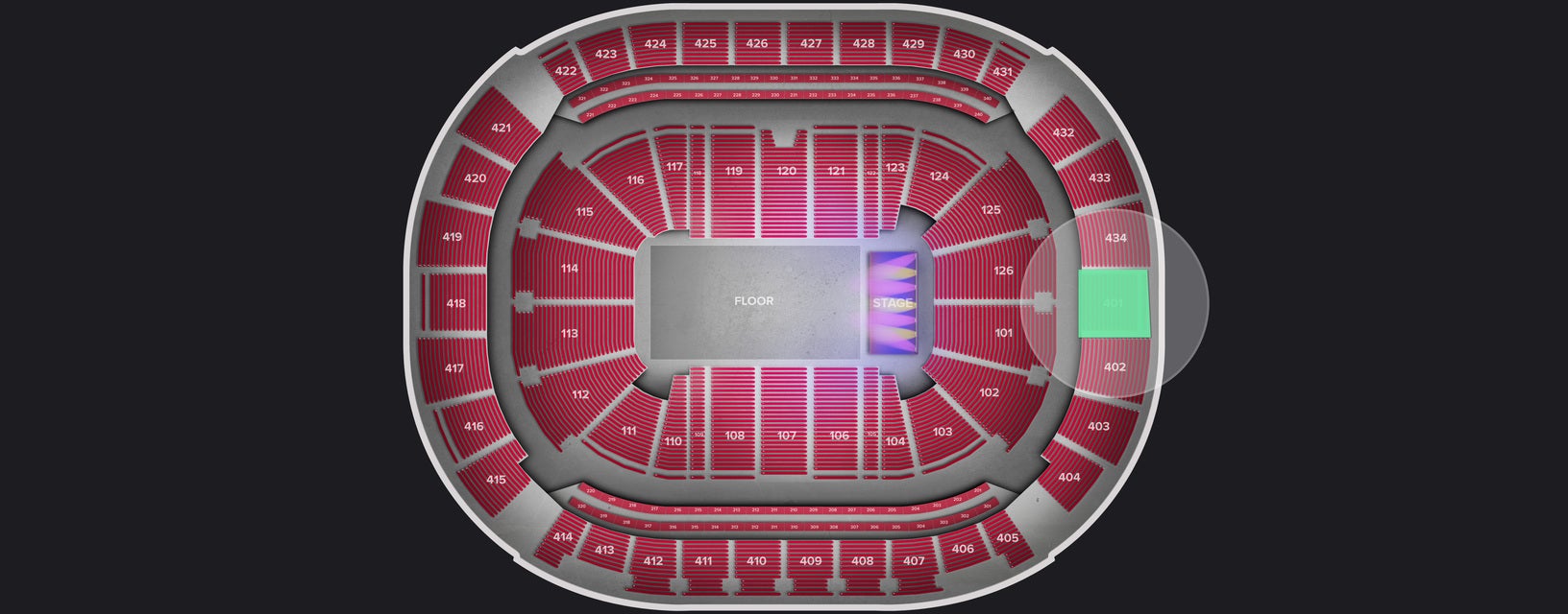 Seat view from Upper